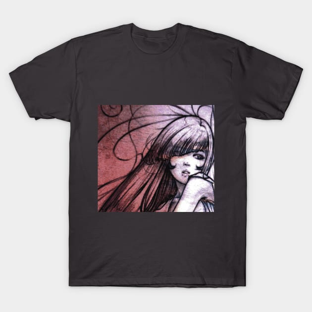 Manga girl T-Shirt by inklingsart